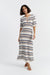 Navy Cotton Chevron Stitch Dress