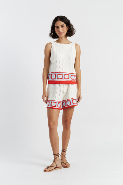 SAMPLE SALE - NO REFUNDS Terracotta Cotton Hand Crochet Vest