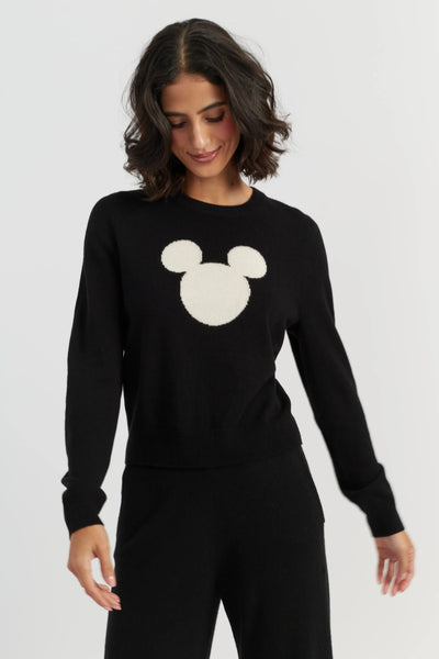 Black Wool-Cashmere Mickey Sweater