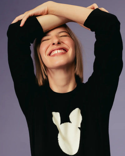 Black Wool-Cashmere Mickey Sweater