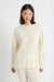 Cream Wool-Cashmere Relaxed Hoodie