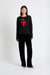 Black Wool-Cashmere Candy Cane Sweater