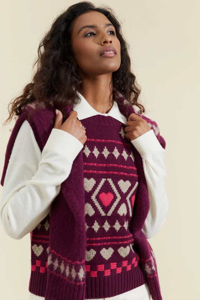 Mulberry Wool-Cashmere Hearts and Diamonds Tank image 2
