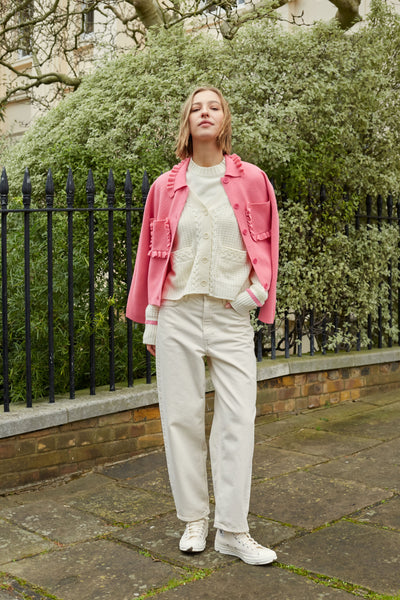 SAMPLE SALE - NO REFUNDS Pink Merino Sea Breeze Jacket