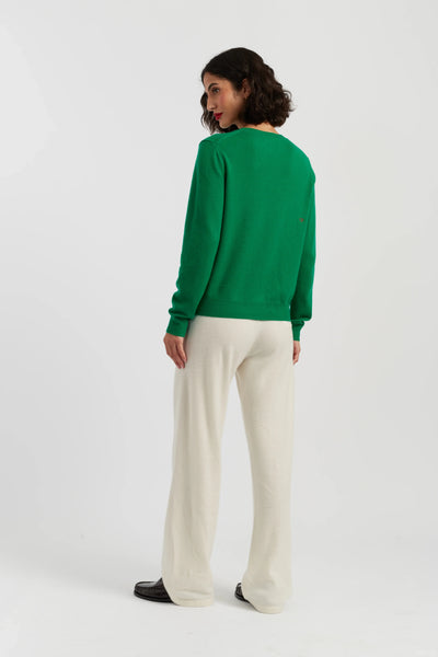 Green Wool-Cashmere Santa's Sweater