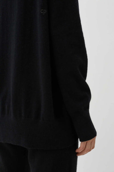 Black Pure Cashmere Slouchy Sweater