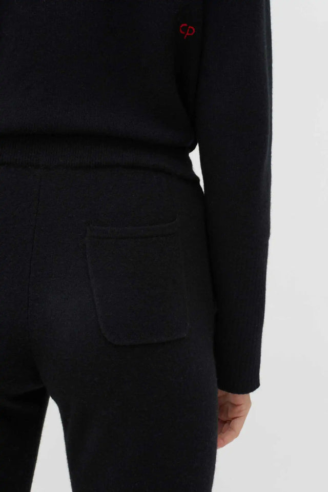 Black Pure Cashmere Wide-Leg Pants image 4