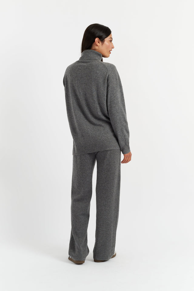 Dark-Grey Wool-Cashmere Rollneck Sweater image 3