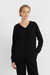 Black Cashmere V-Neck Sweater