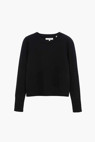 Black Pure Cashmere Cropped Sweater