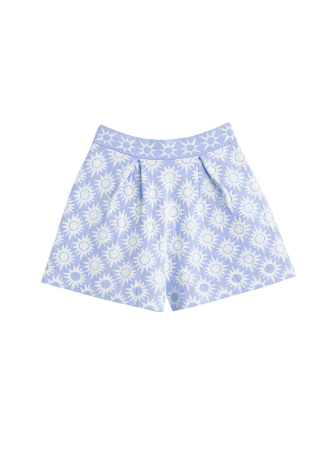 Sky-Blue Laura Whitmore Sunflower Shorts image 5