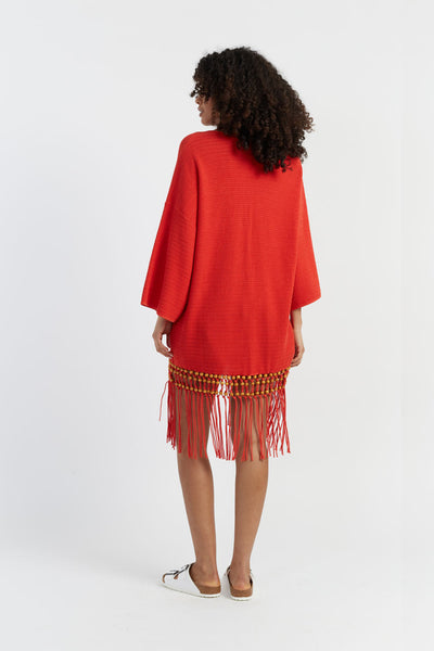 SAMPLE SALE - NO REFUNDS Terracotta Laura Whitmore Beaded Kaftan