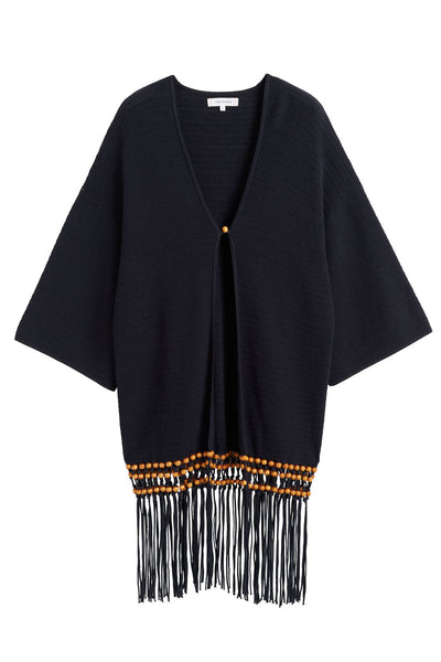 SAMPLE SALE - NO REFUNDS Black Laura Whitmore Beaded Kaftan