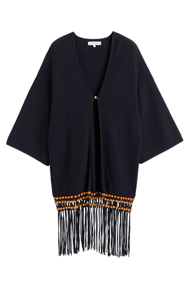 Black Laura Whitmore Beaded Kaftan image 4