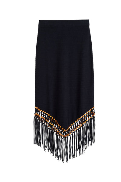 SAMPLE SALE - NO REFUNDS Black Laura Whitmore Beaded Skirt