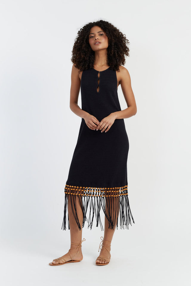 Black Laura Whitmore Beaded Dress image 2