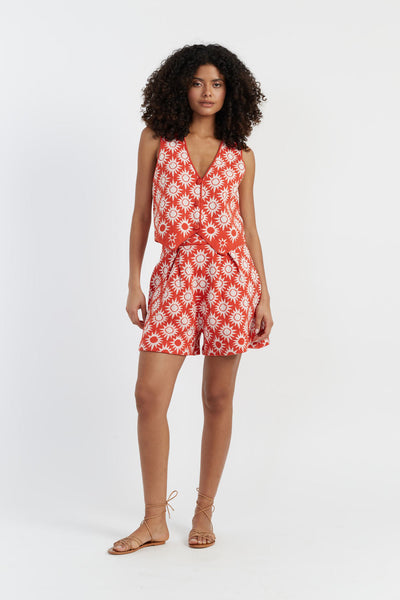 SAMPLE SALE - NO REFUNDS Terracotta Laura Whitmore Sunflower Shorts