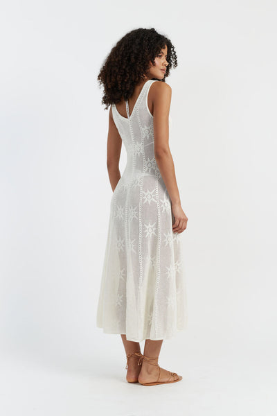 SAMPLE SALE - NO REFUNDS Cream Laura Whitmore Bohemian Dress