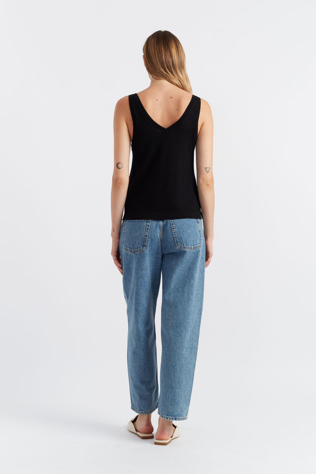 Black Pure Merino Vest image 2