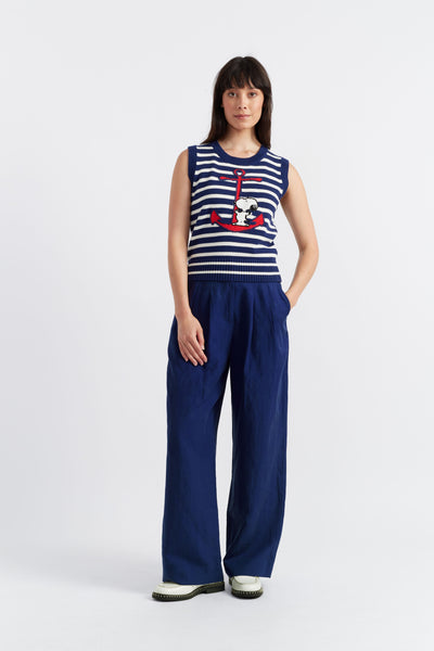 SAMPLE SALE - NO REFUNDS Blue Cotton Snoopy Anchor Tank