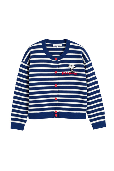 SAMPLE SALE - NO REFUNDS Blue Merino Snoopy Milano Cardigan