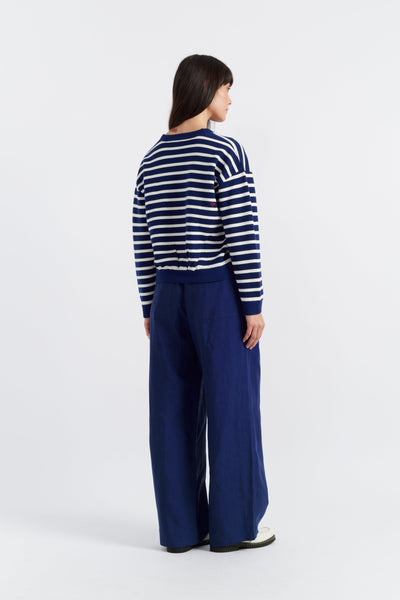 SAMPLE SALE - NO REFUNDS Blue Merino Snoopy Milano Cardigan