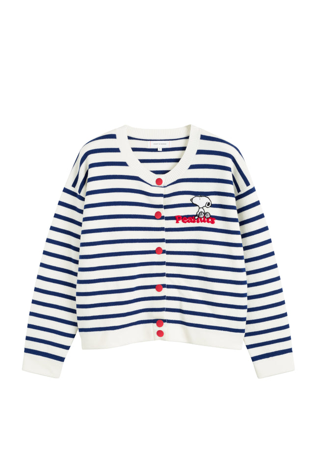 Cream Merino Snoopy Milano Cardigan image 5