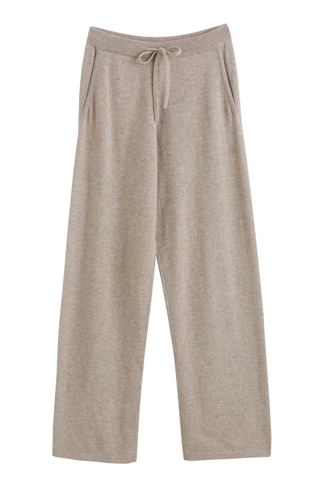 Soft-Truffle Cashmere Wide-Leg Pants image 2