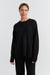 Black Pure Cashmere Crew Neck Sweater