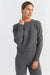 Grey-Melange Pure Cashmere Cropped Sweater