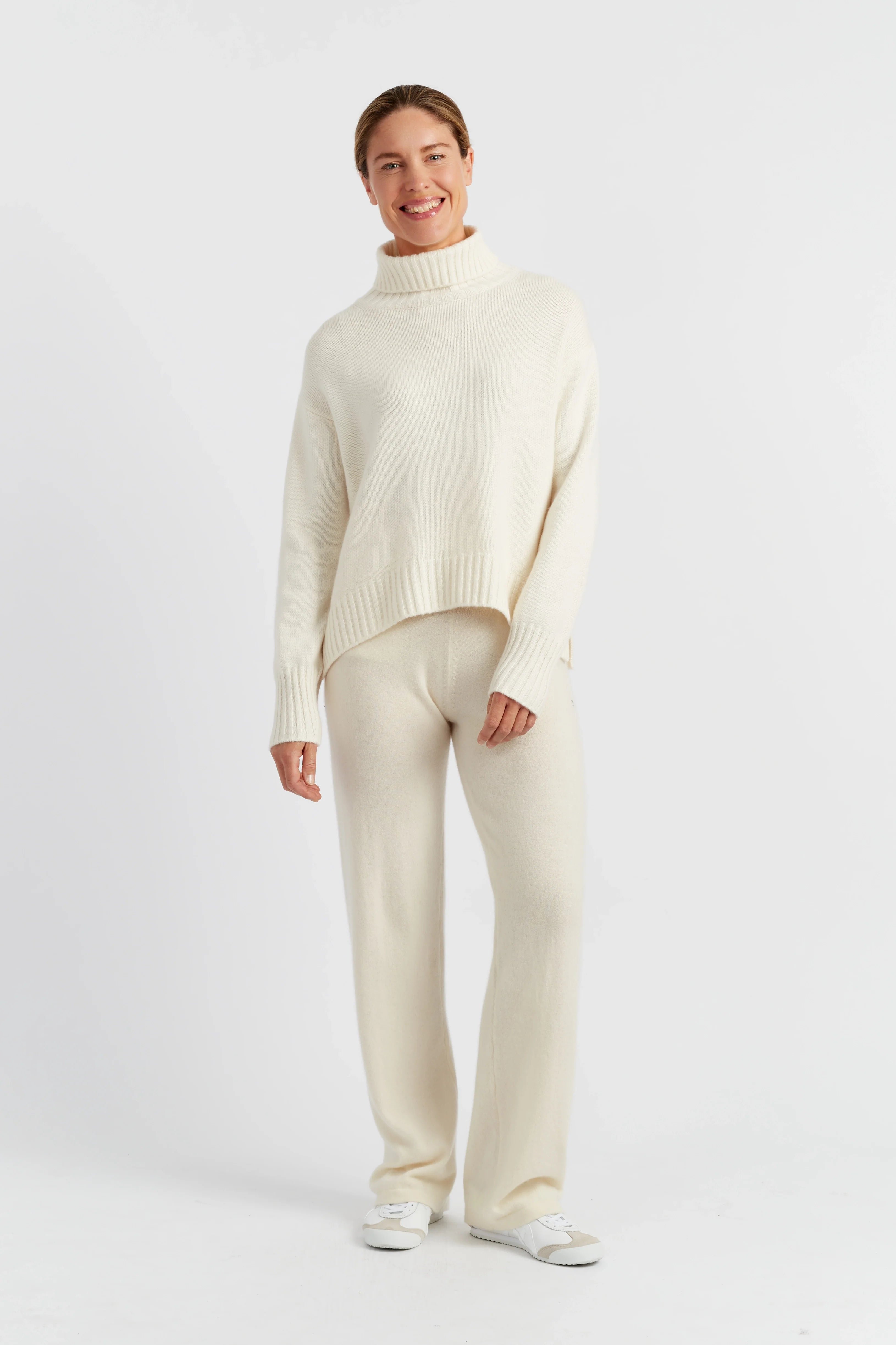 Blue Cotton-Cashmere Dress