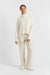 Cream Pure Cashmere Wide-Leg Pants