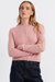 Clay-Pink Cloud Cashmere Cropped Cardigan