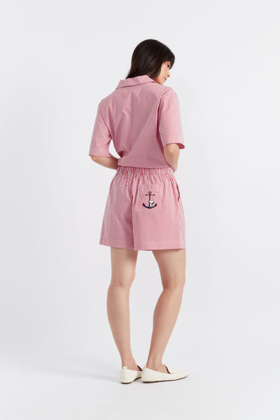 SAMPLE SALE - NO REFUNDS Red Cotton Snoopy Anchor Co-ord