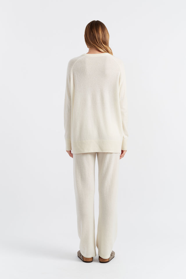 Cream Cloud Cashmere Slouchy Sweater image 2