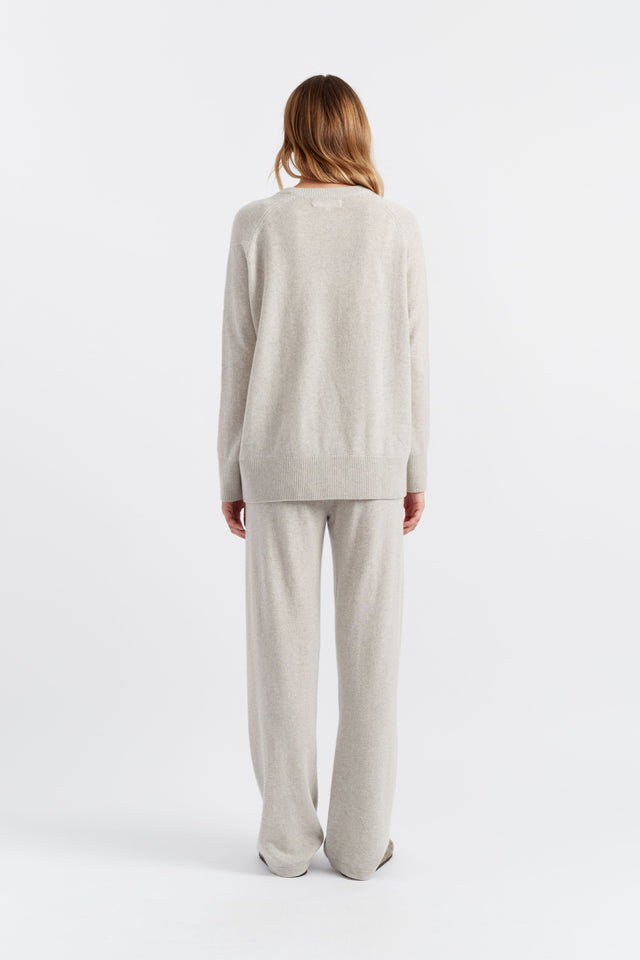 Taupe Cloud Cashmere Slouchy Sweater image 4