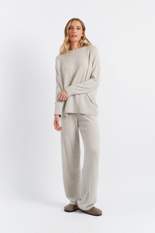 Taupe Cloud Cashmere Slouchy Sweater image 4