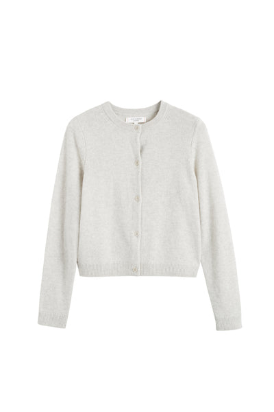 Taupe Cloud Cashmere Cropped Cardigan