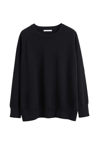 Black Pure Cashmere Slouchy Sweater