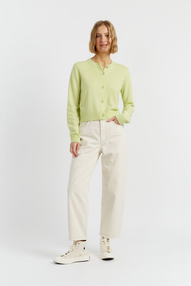 Lemon Wool-Cashmere Crew Neck Cardigan image 3