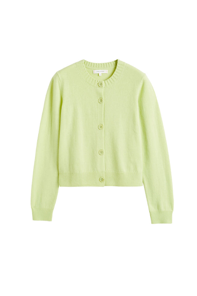Lemon Wool-Cashmere Crew Neck Cardigan image 4