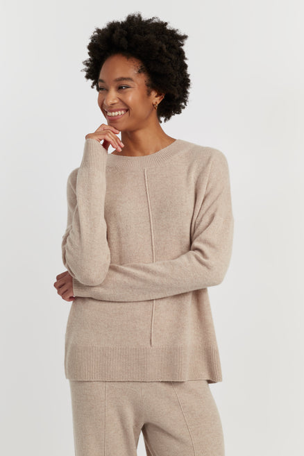 Soft-Oat Wool-Cashmere Light Slouchy Sweater