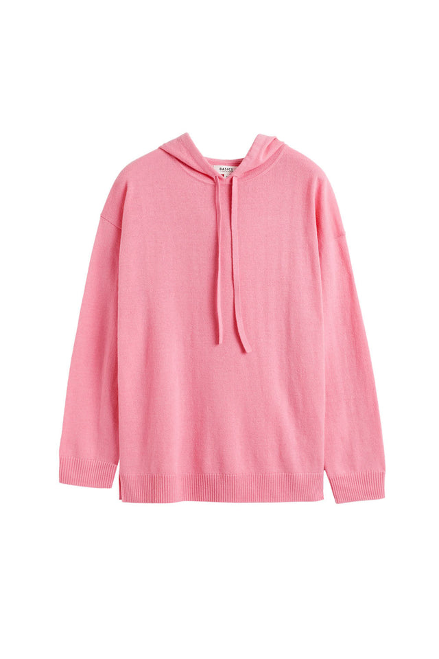 Pink Wool-Cashmere Relaxed Hoodie image 4