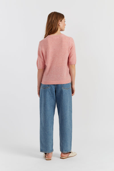 Pink-Marl Cloud Cashmere T-shirt
