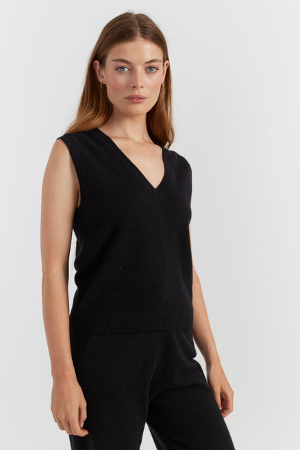 Black Cloud Cashmere Tank