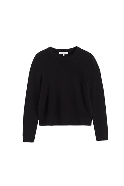 Black Cloud Cashmere Cropped Sweater