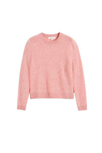 Pink-Marl Cloud Cashmere Cropped Sweater