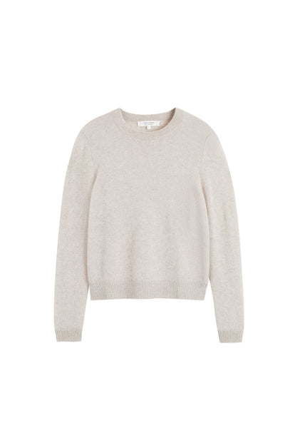 Taupe Cloud Cashmere Cropped Sweater