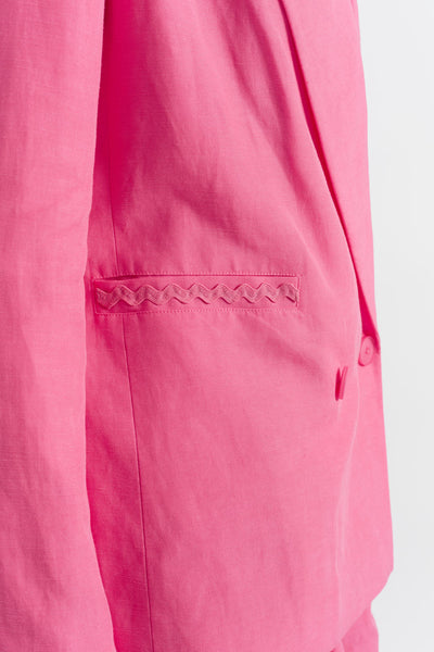 SAMPLE SALE - NO REFUNDS Rose Tencel-Linen Blazer
