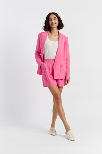 SAMPLE SALE - NO REFUNDS Rose Tencel-Linen Blazer